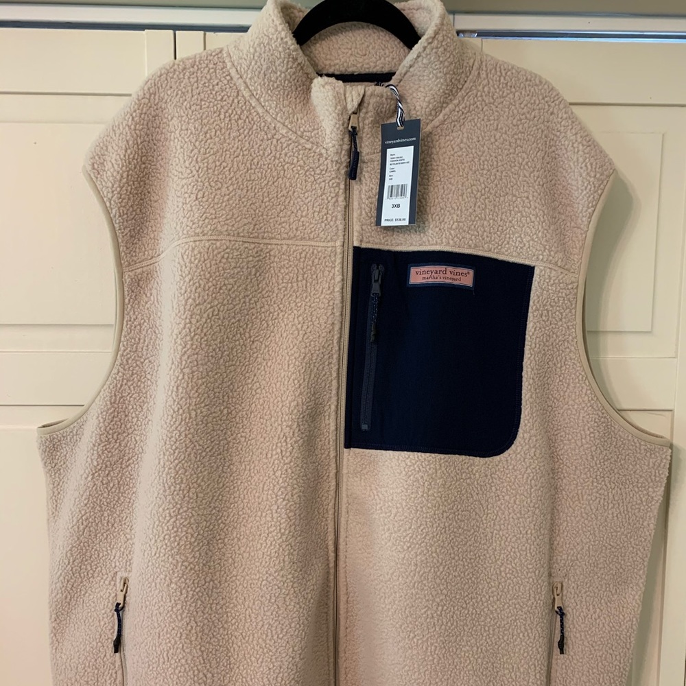 Vineyard Vines Big & Tall Stillwater Sherpa Vest